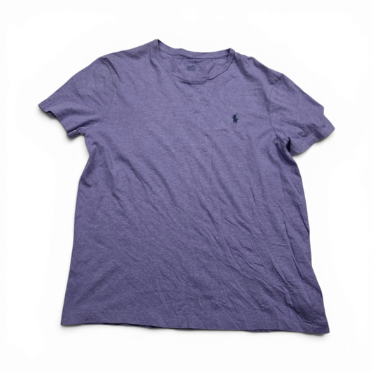 Playera Ralph Lauren Grande L Custom Slimfit Lila Pony Azul (Usado)