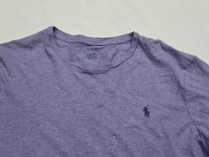 Playera Ralph Lauren Grande L Custom Slimfit Lila Pony Azul (Usado)