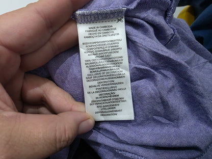 Playera Ralph Lauren Grande L Custom Slimfit Lila Pony Azul (Usado)