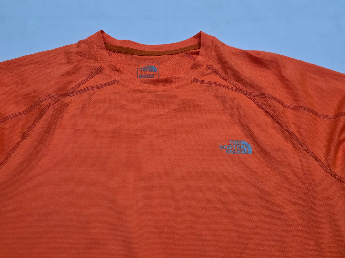 Playera The North Face Grande L Flashdry Naranja Fosforecent (Usado)