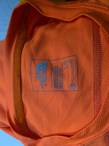 Playera The North Face Grande L Flashdry Naranja Fosforecent (Usado)