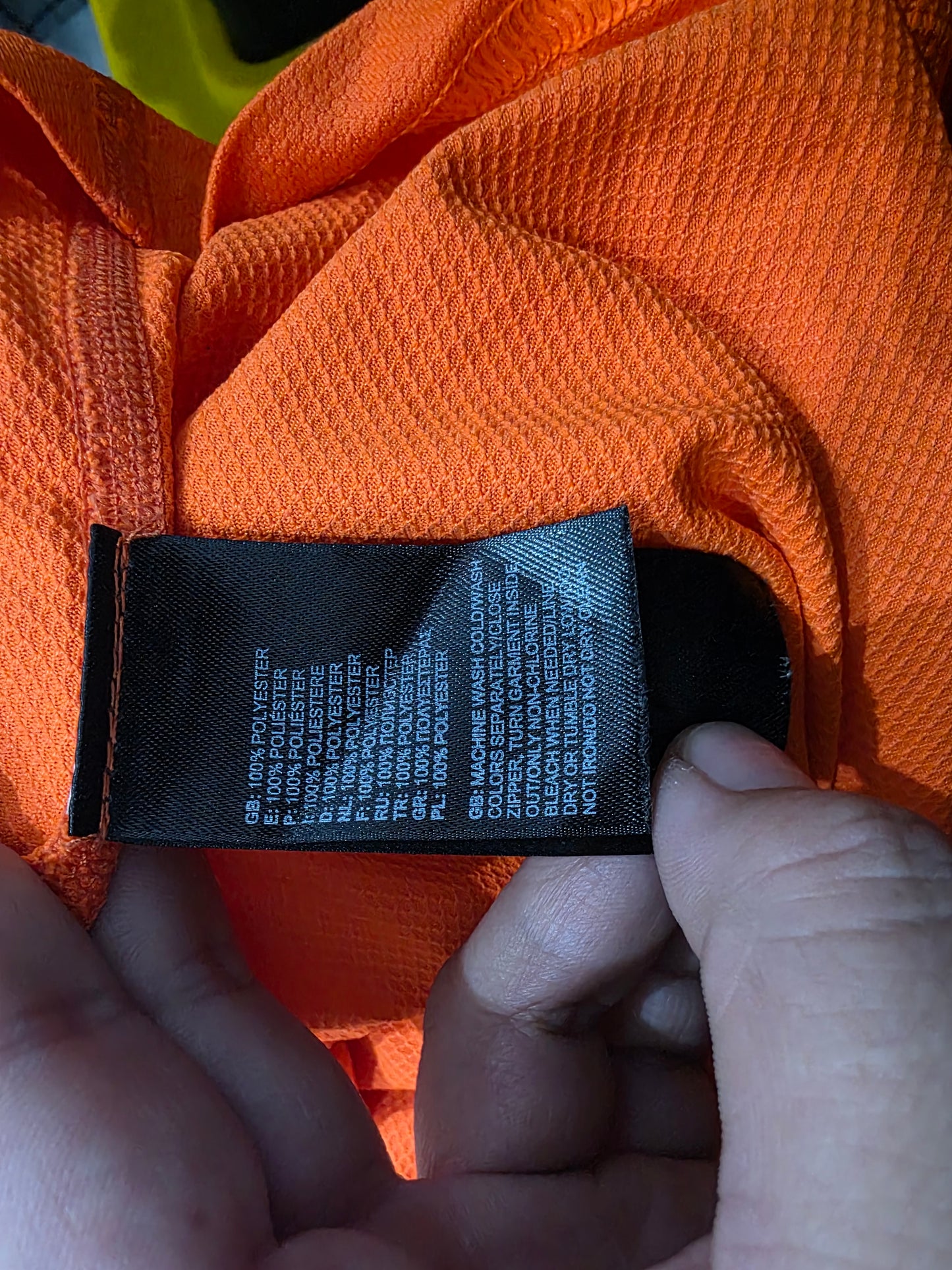 Playera The North Face Grande L Flashdry Naranja Fosforecent (Usado)