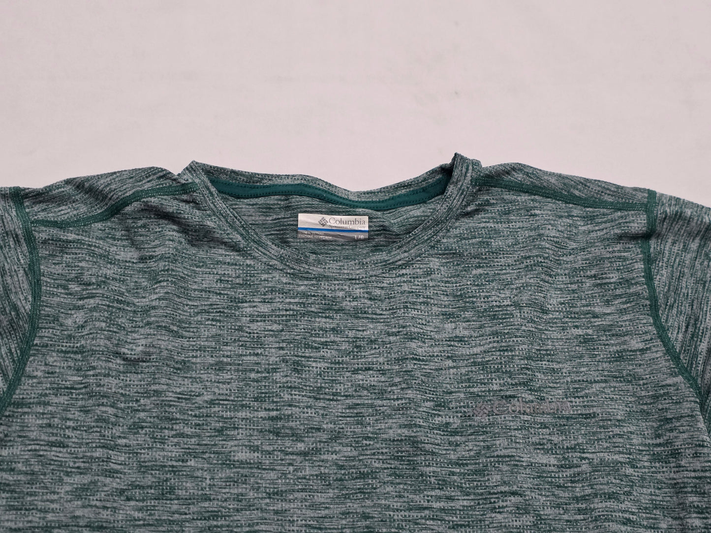 Playera Columbia Grande L Verde Cuello Redondo (Usado)