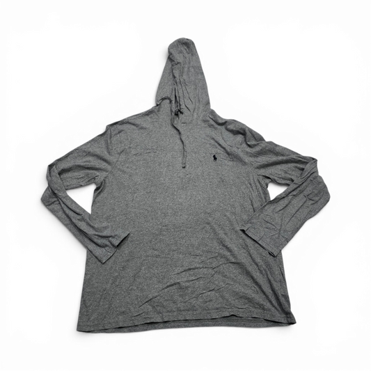 Playera Con Gorro Ralph Lauren Grande L Gris Pony Negro (Usado)