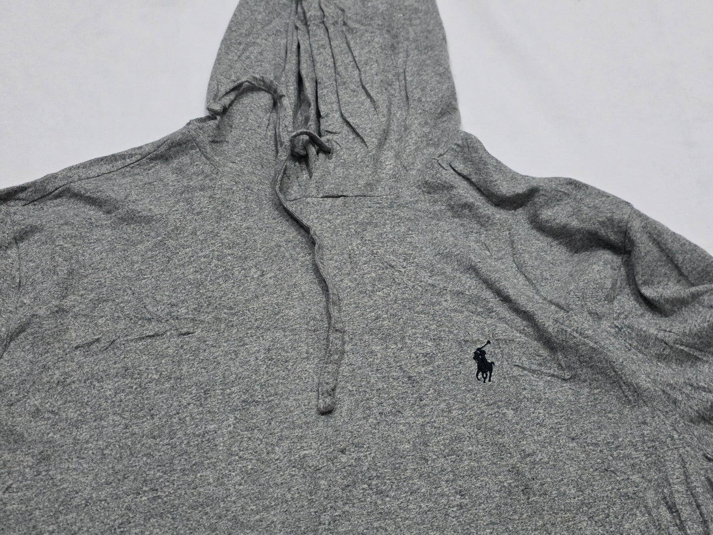 Playera Con Gorro Ralph Lauren Grande L Gris Pony Negro (Usado)