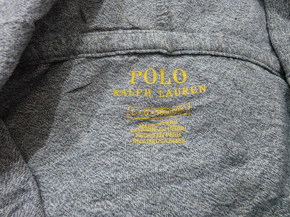 Playera Con Gorro Ralph Lauren Grande L Gris Pony Negro (Usado)