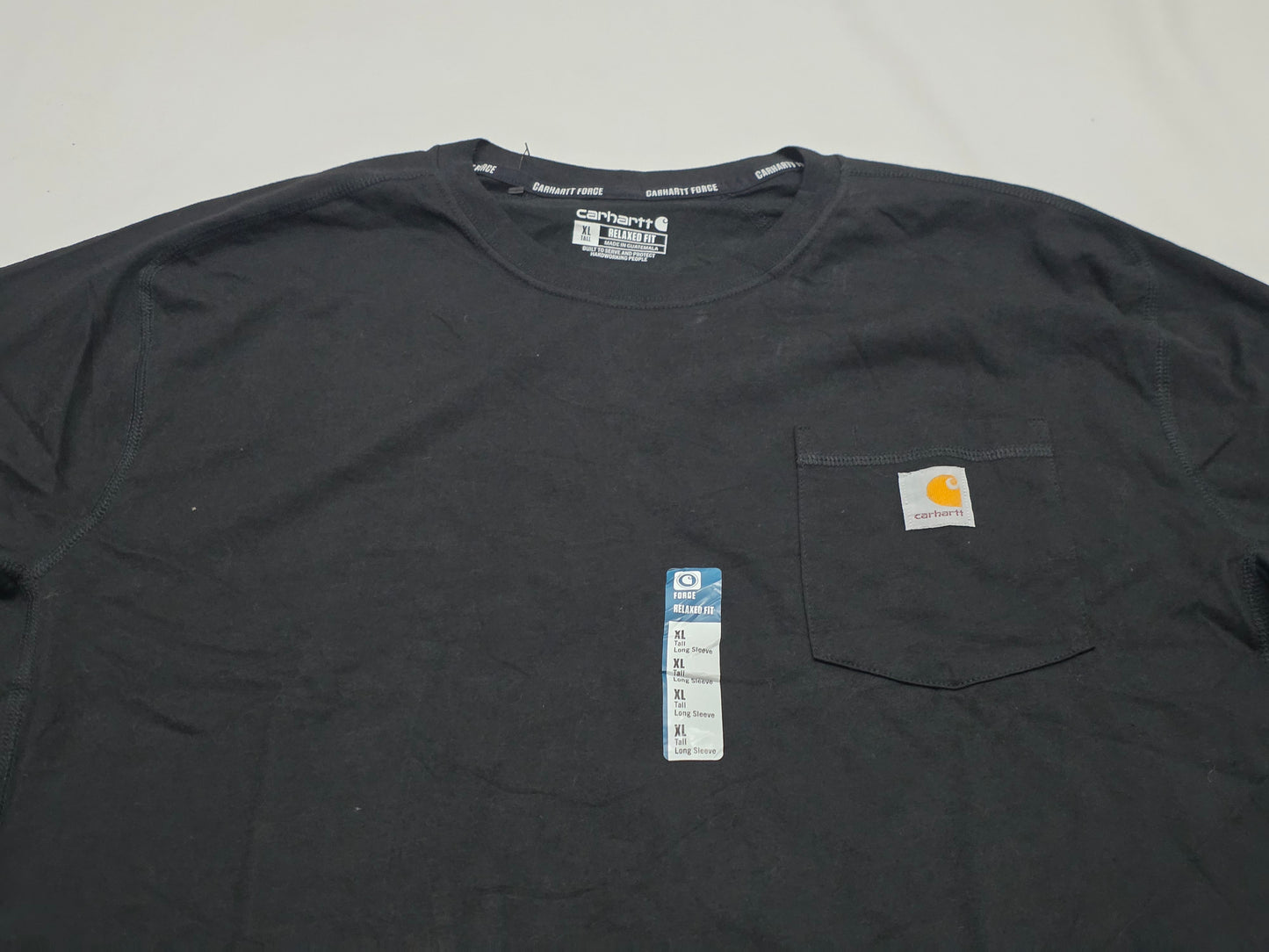 Playera Manga Larga Carhartt Xgrande Alto Relaxed Fit Negro (NUEVO)