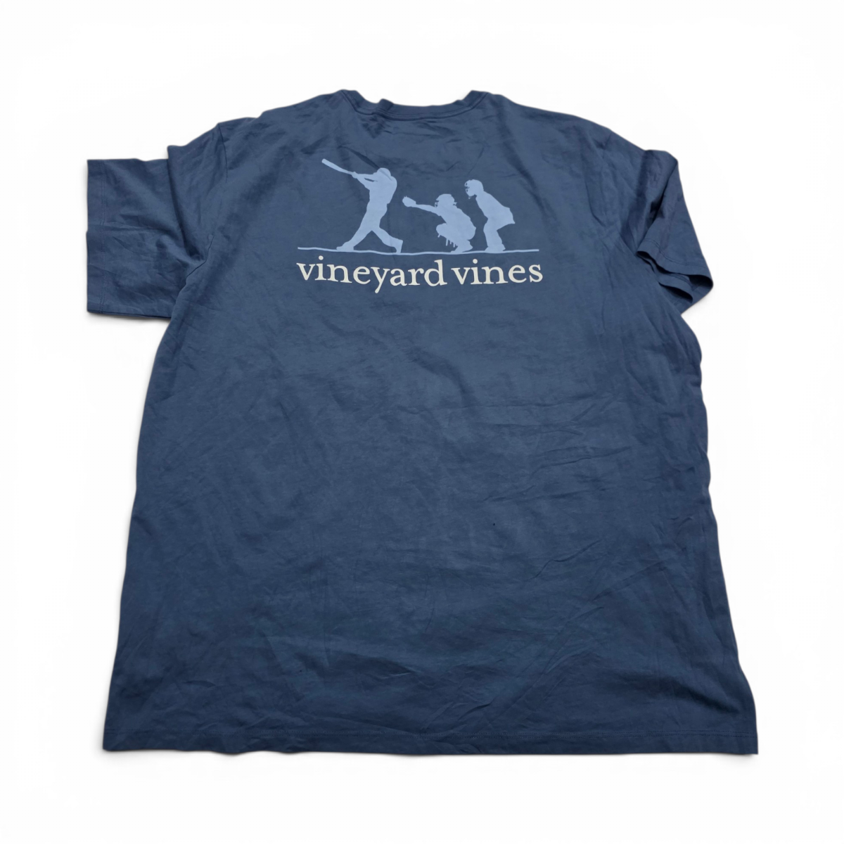 Playera Vineyard Vines Xgrande Xl Azul Deslavado Baseball (Usado)