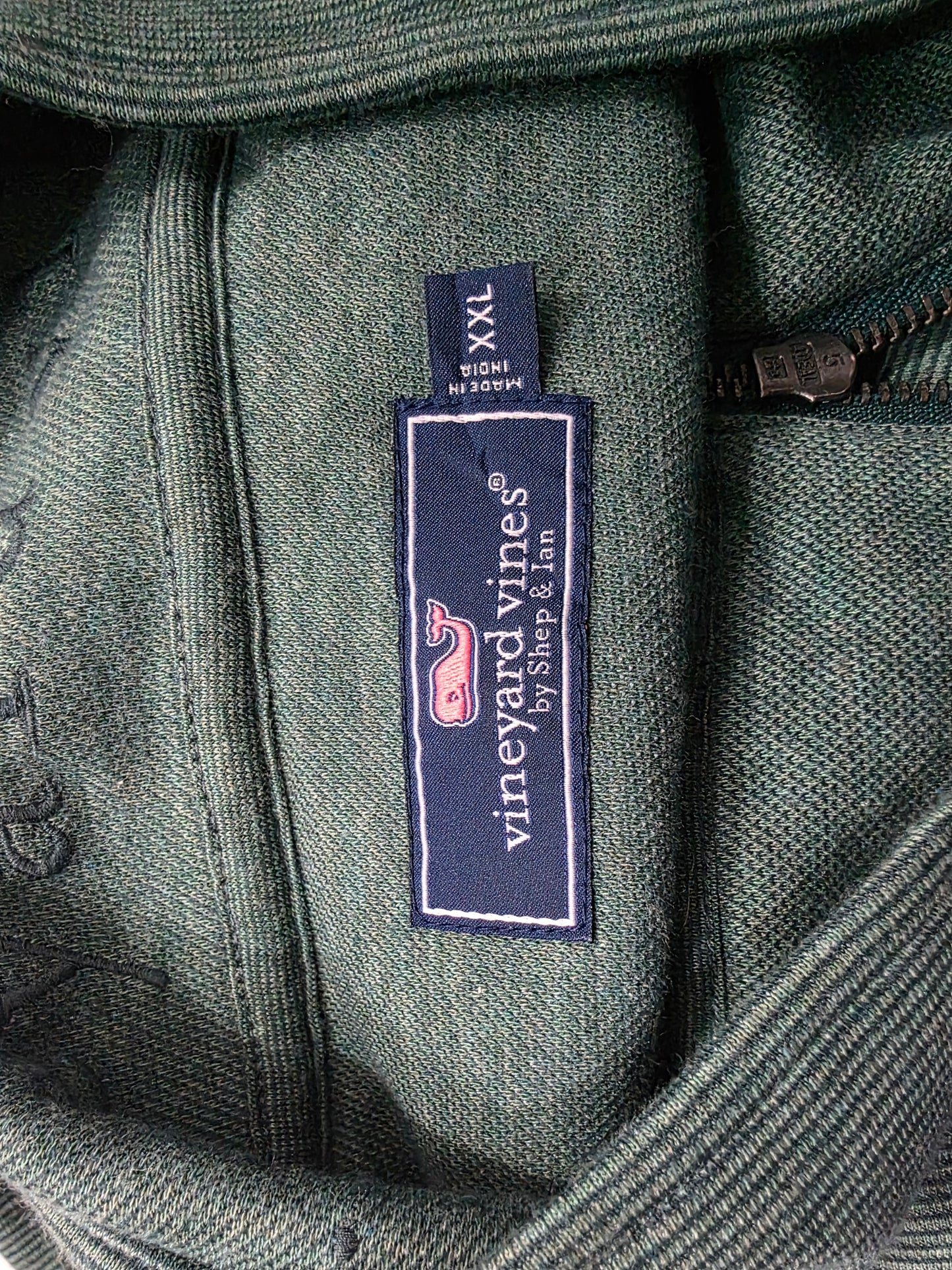 Sueter Vineyard Vines 2xl Verde Cierre Corto (Usado)
