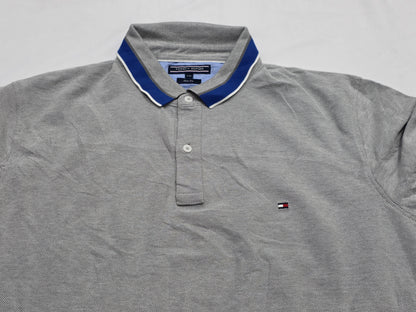 Playera Polo Tommy Hilfiger 2xl Gris Y Azul (Usado)