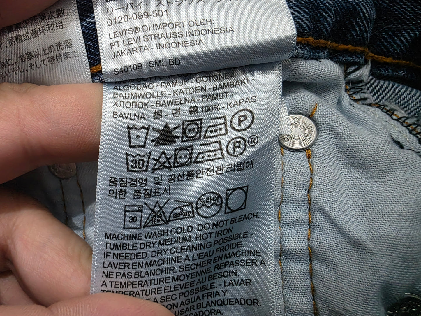 Pantalon Levis 505 30x29 Recto Azul (Usado)