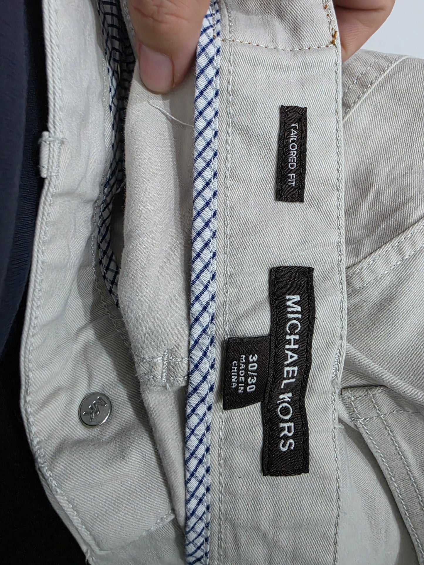 Pantalon Michael Kors 30x30 Tailored Fit Beige (Usado)