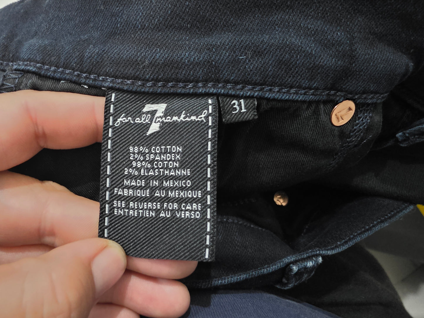 Pantalon For All Mankind 7 Standard 31 Azul Oscuro (Usado)