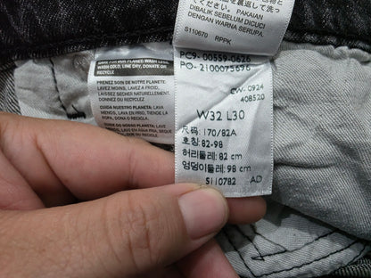Pantalon 559 32x30 Relaxed Recto Negro Deslavado (Usado)