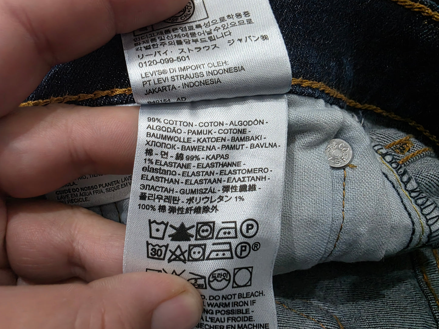 Pantalon Levis 541 33x30 Recto Azul Marinoi (Usado)