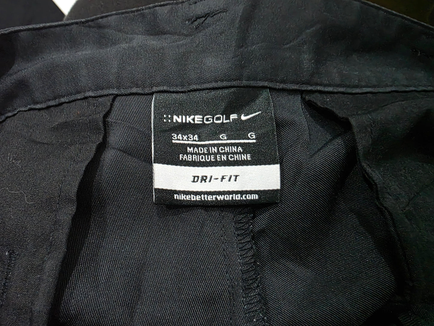 Pantalon Nike Golf 34x34 Recto Negro (Usado)