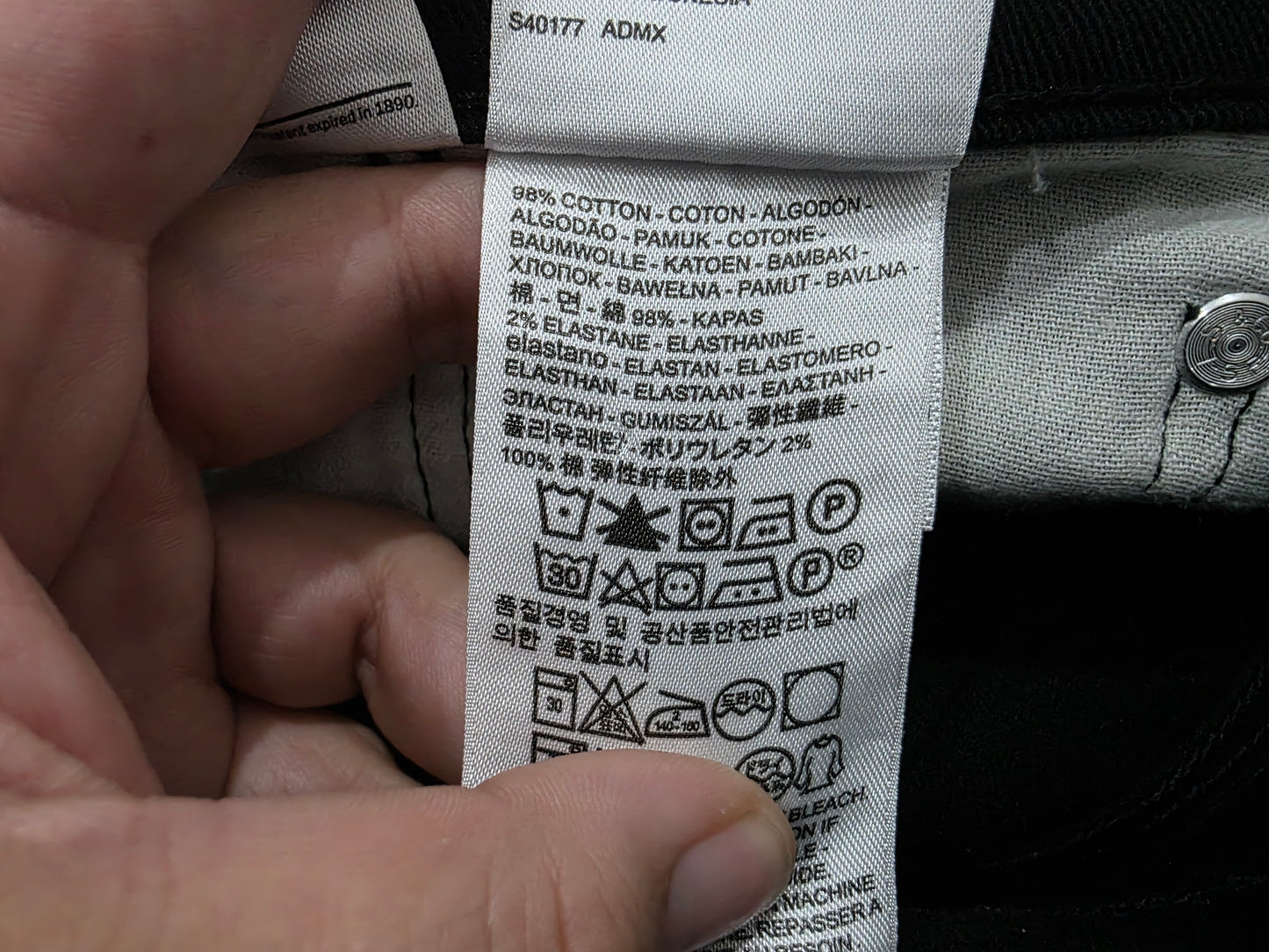 Pantalon Levis 513 34x30 Recto Negro (Usado)