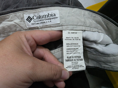 Pantalon Columbia 34x32 Recto Gris Deslavado (Usado)