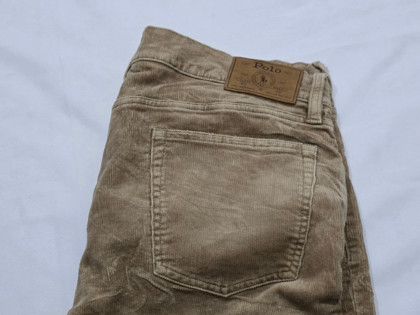 Pantalon Ralph Lauren 35x32 Recto Pana Cafe (Usado)