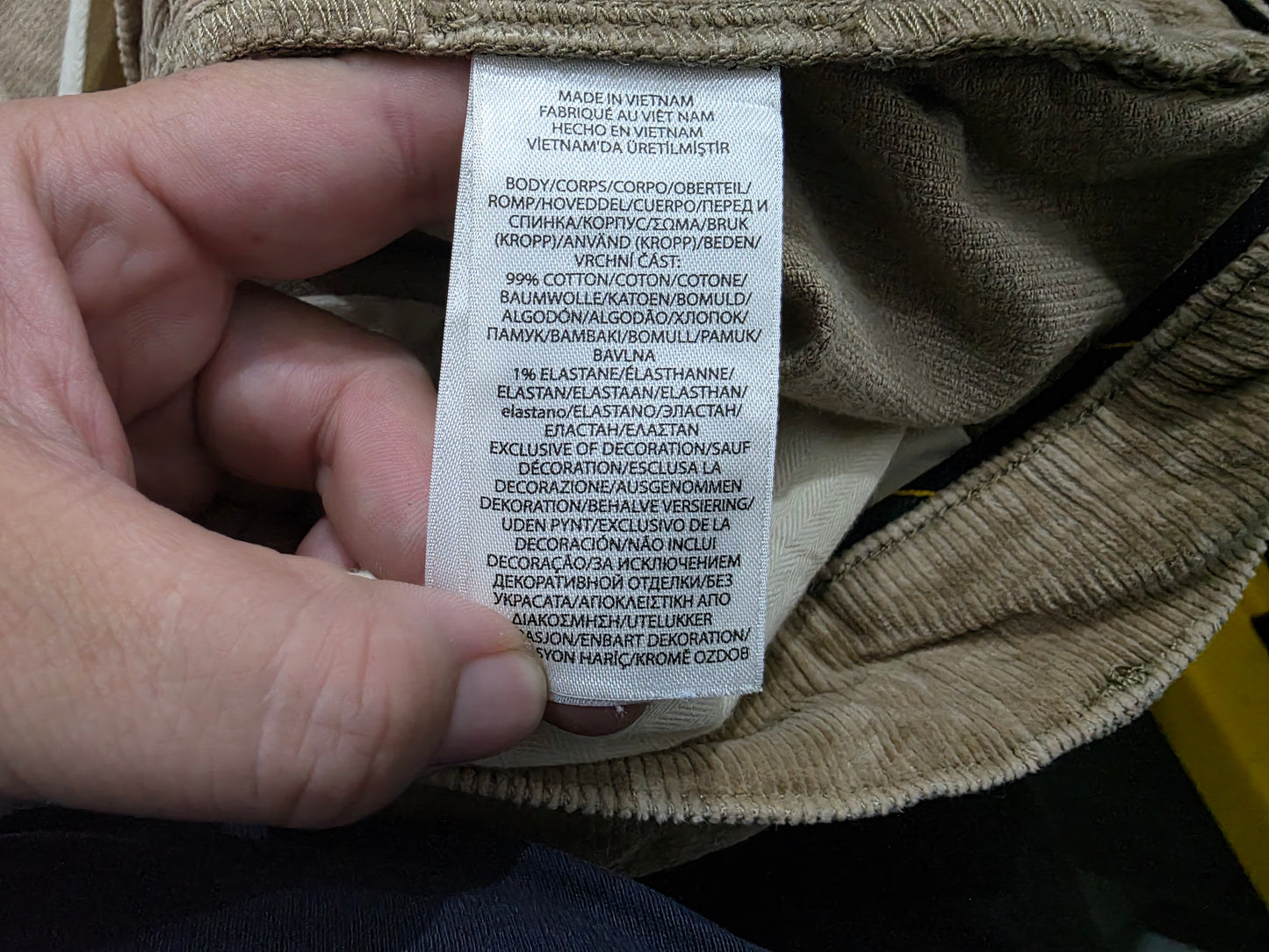 Pantalon Ralph Lauren 35x32 Recto Pana Cafe (Usado)