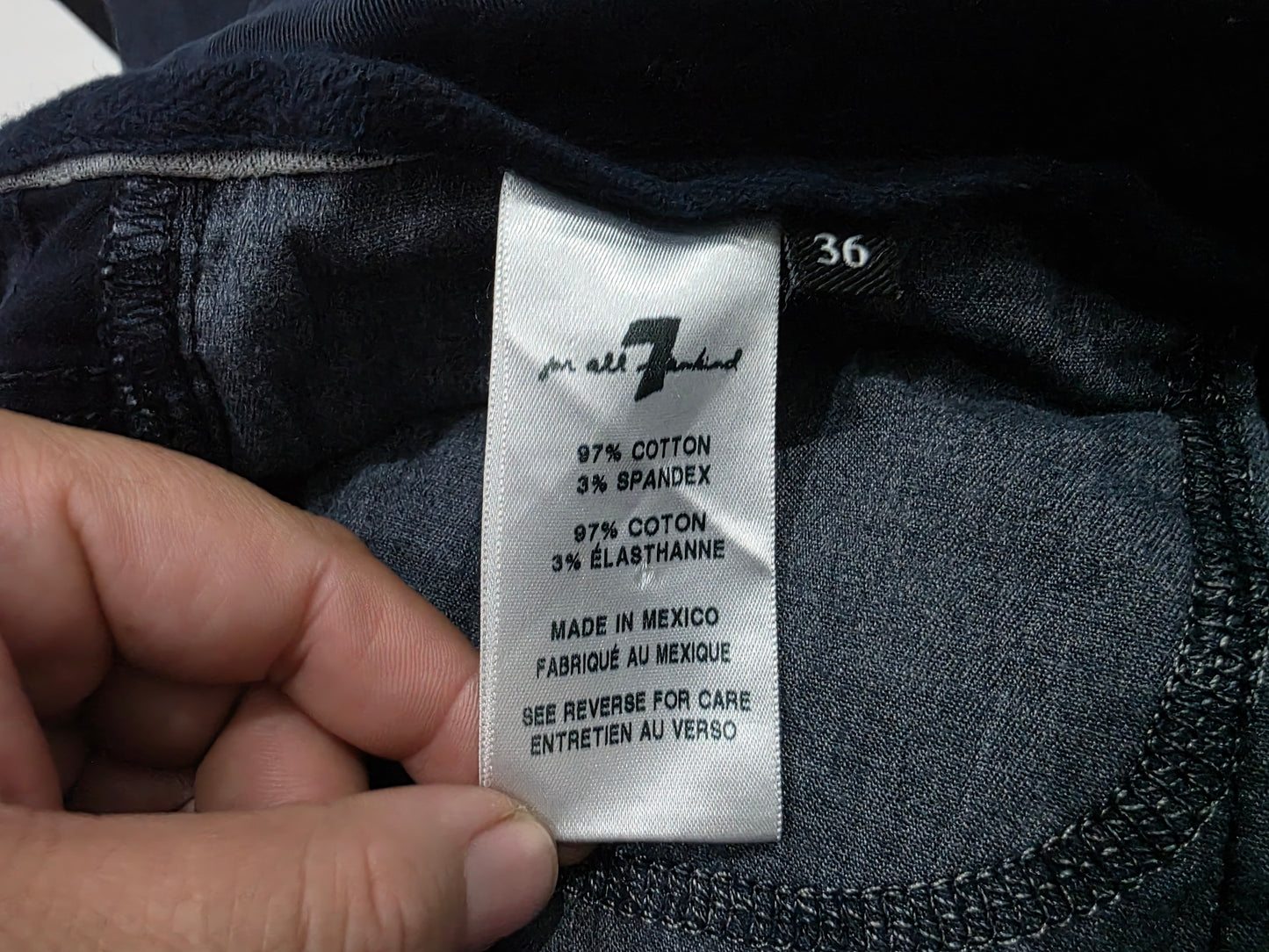 Pantalon For All Mankind 7 Adrien 36 Azul Marino (Usado)