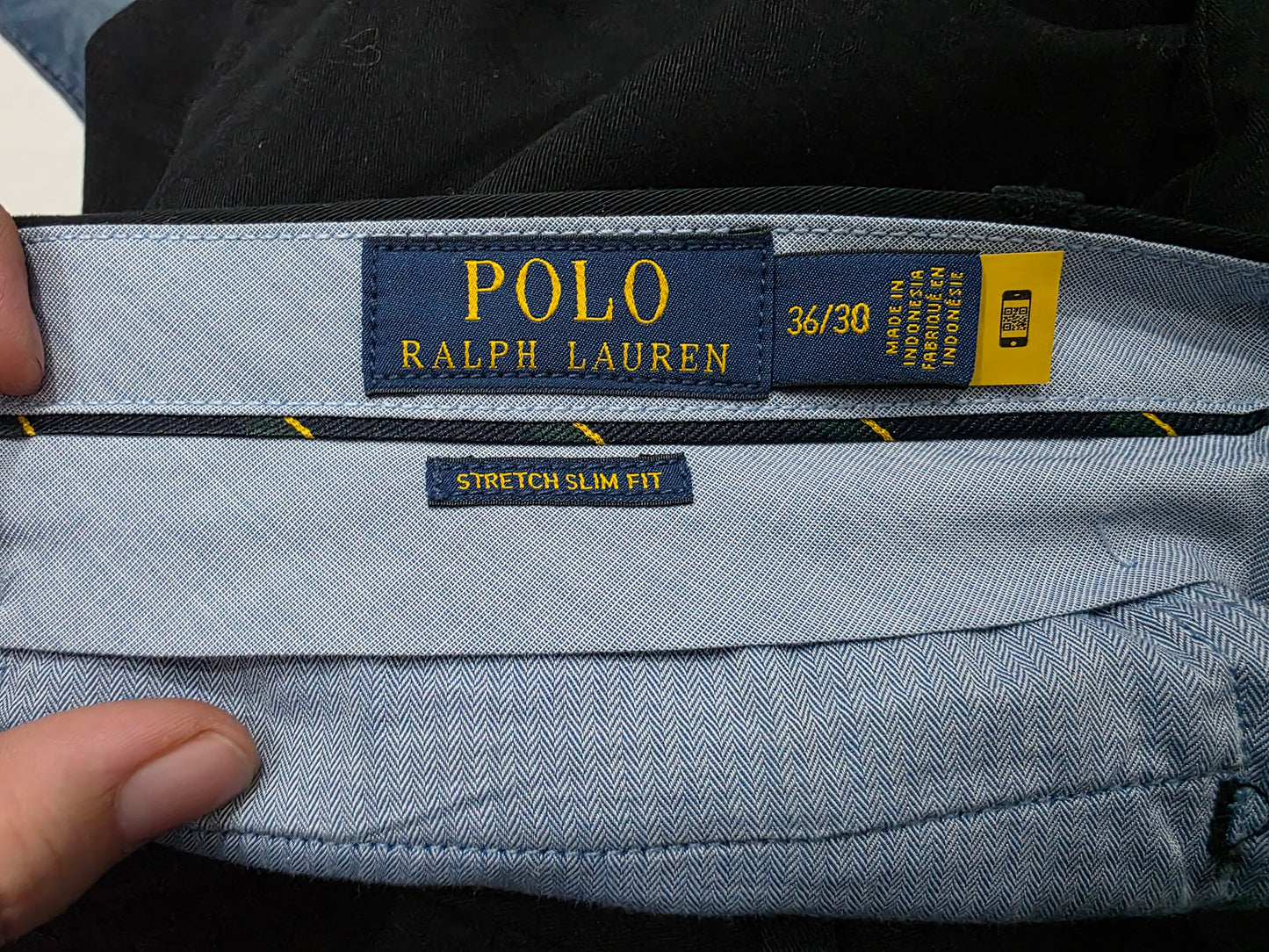 Pantalon Ralph Lauren 36x30 Stretch Slimfit Negro (Usado)