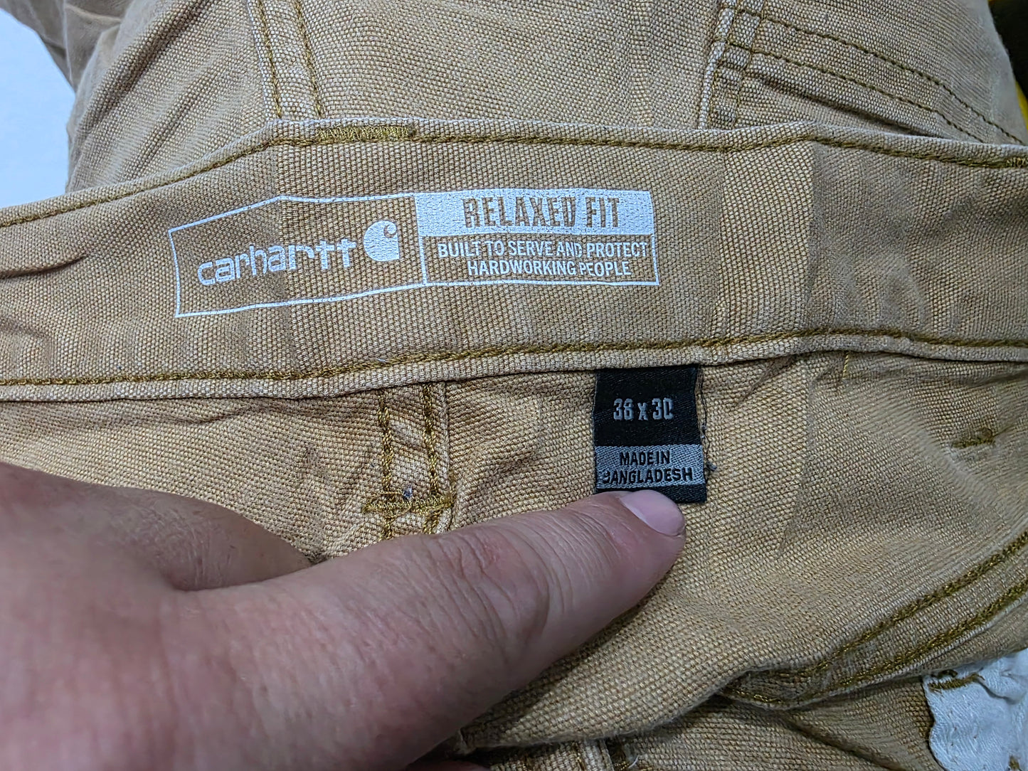Pantalon Carhartt 38x30 Relaxed Fit Mostaza (Usado)