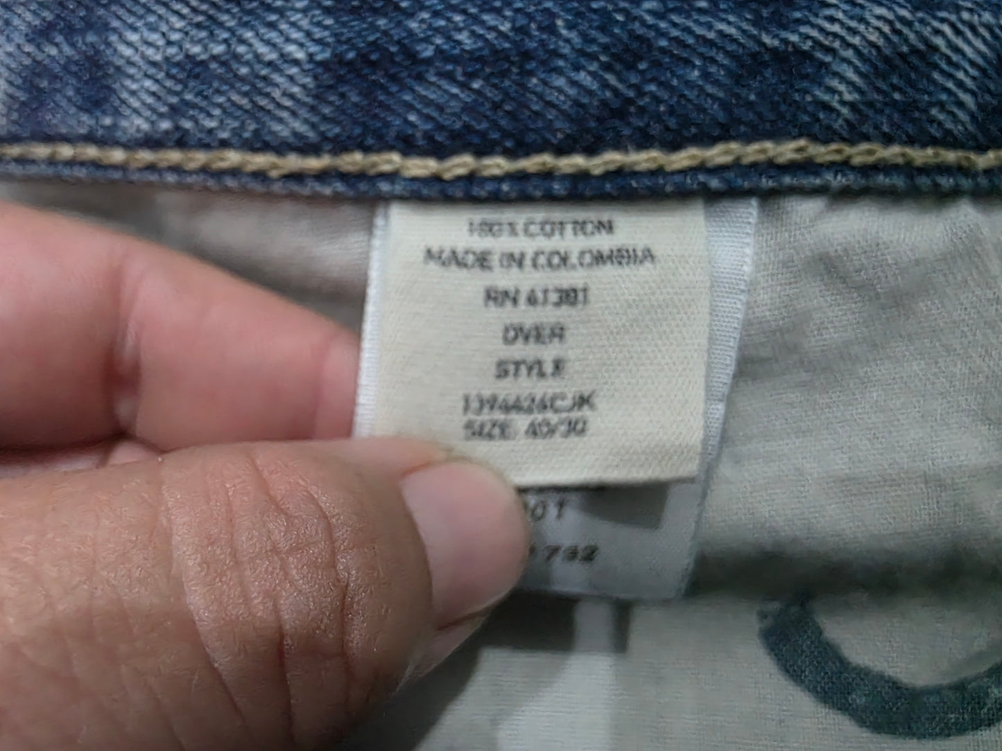 Pantalon Carhartt 40x30 Relaxed Recto Azul Claro (Usado)