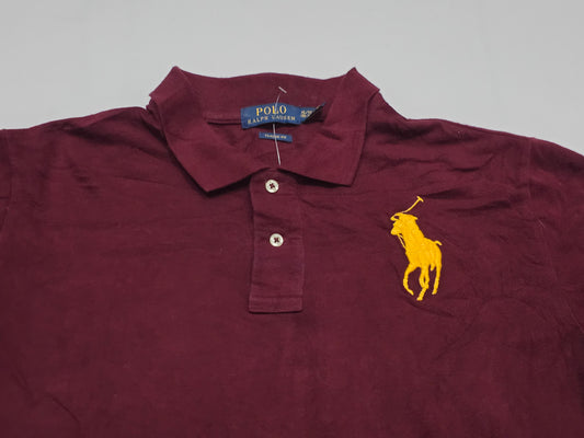 Playera Polo Ralph Lauren Adolescente Xl 18-20 Vino Pony (Usado)