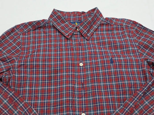 Camisa Ralph Lauren Adolescente L 14-16 Vino Cuadro (Usado)