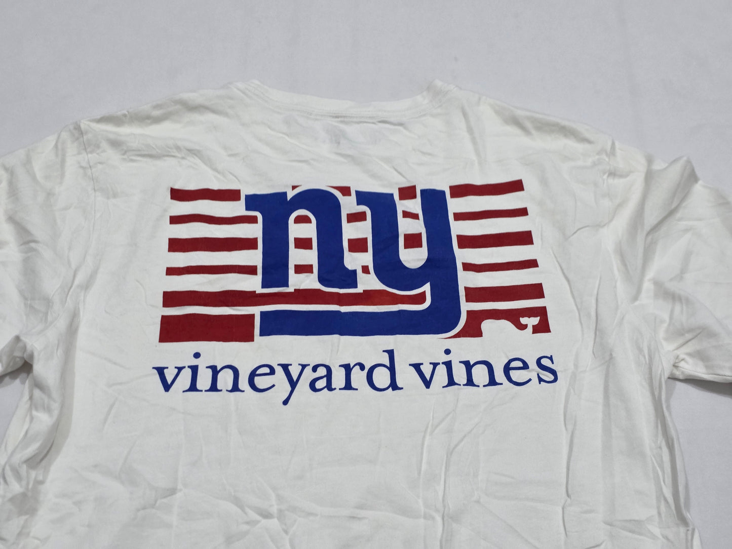 Playera Vineyard Vines Chico S Blanca Ny Giants (Usado)