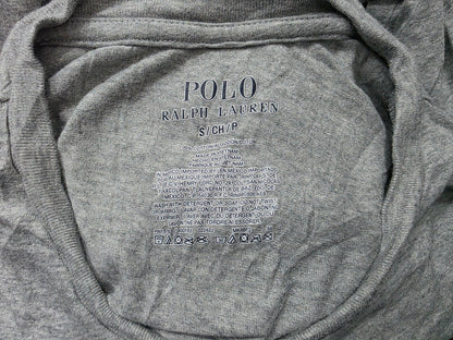 Playera Ralph Lauren Bear Oso Chico S Gris Manga Larga (Usado)