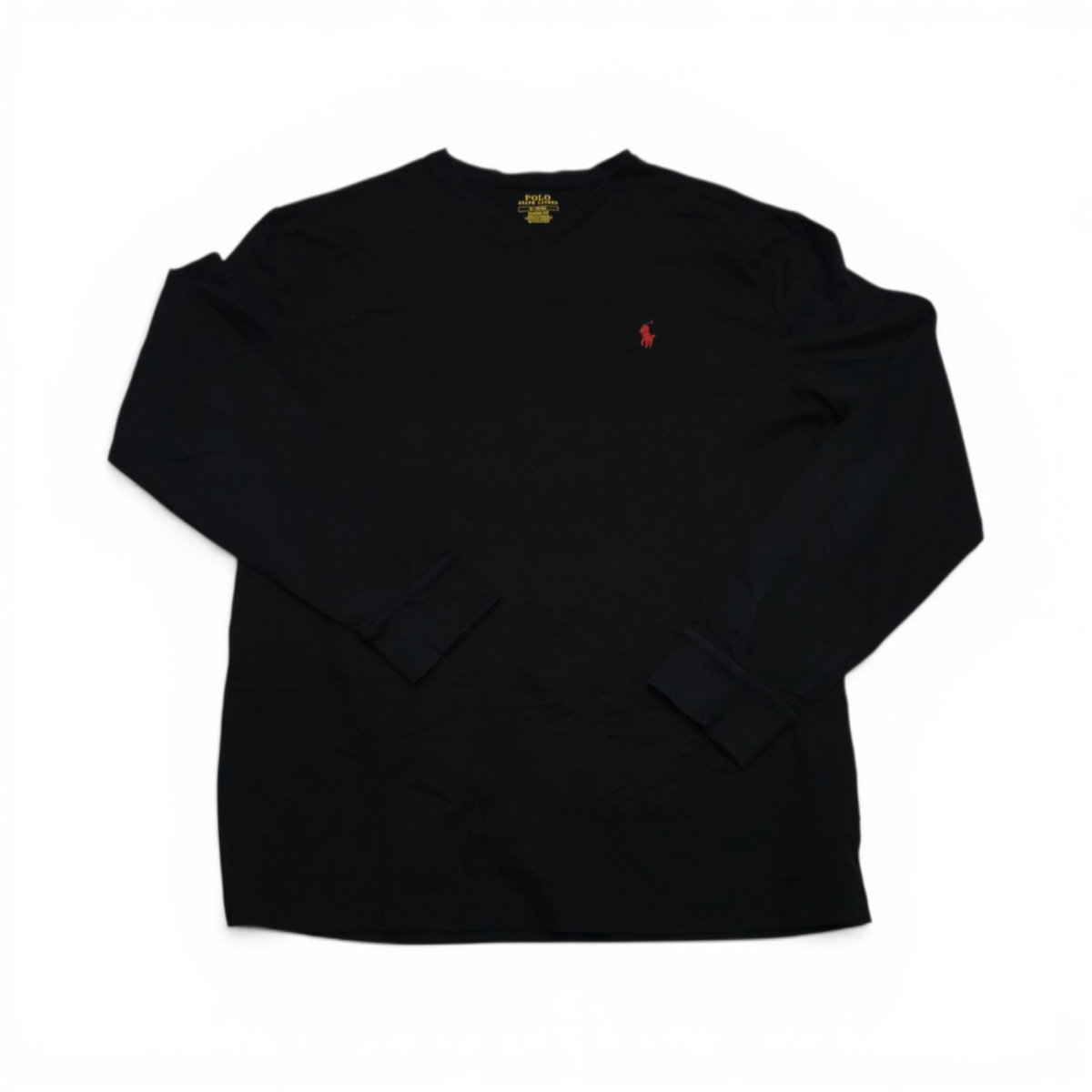 Playera Ralph Lauren Mediana M Classic Fit Negro Manga Larga (Usado)