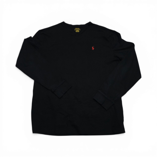 Playera Ralph Lauren Mediana M Classic Fit Negro Manga Larga (Usado)