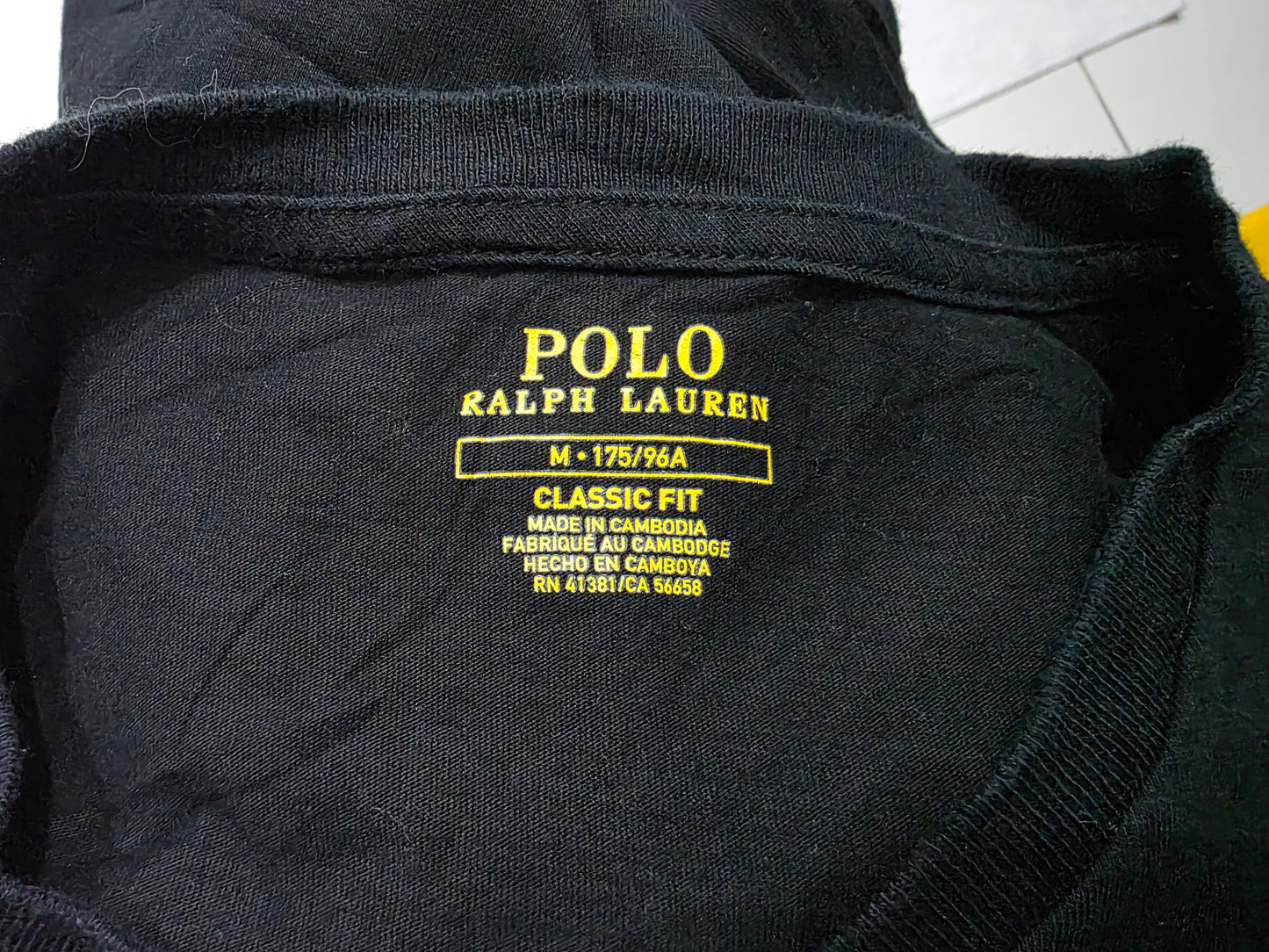 Playera Ralph Lauren Mediana M Classic Fit Negro Manga Larga (Usado)