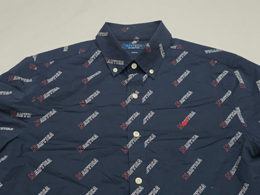 Camisa Manga Corta Nautica Mediana M Navtech Stretch Azul (Usado)
