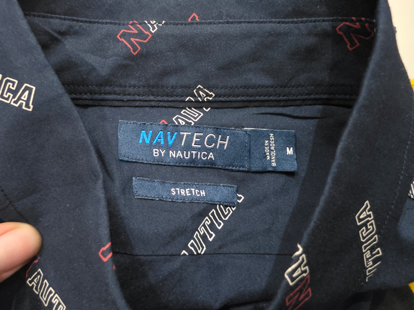 Camisa Manga Corta Nautica Mediana M Navtech Stretch Azul (Usado)