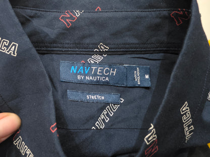 Camisa Manga Corta Nautica Mediana M Navtech Stretch Azul (Usado)