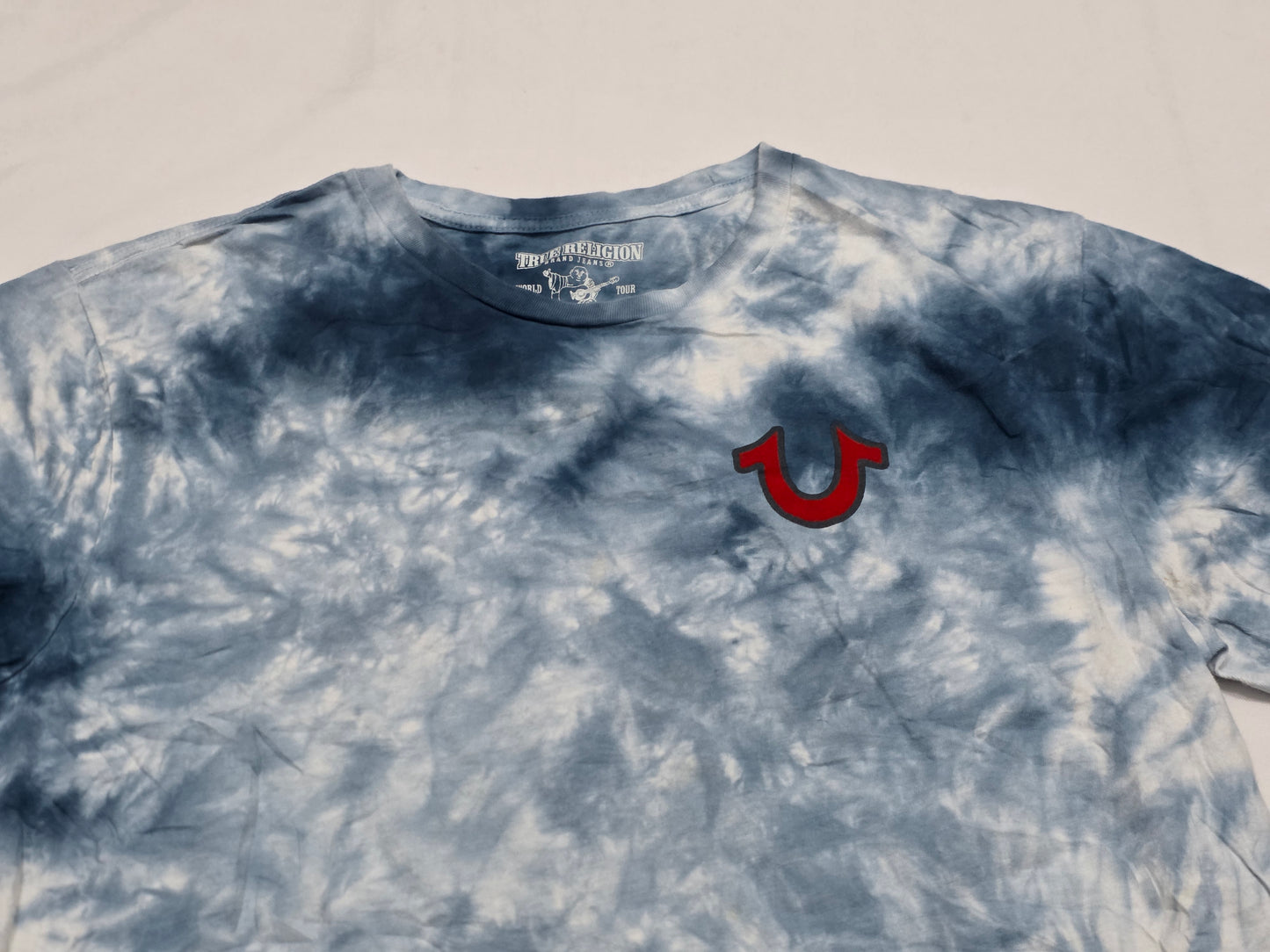 Playera True Religion Mediana M Azul Y Blanco (Usado)