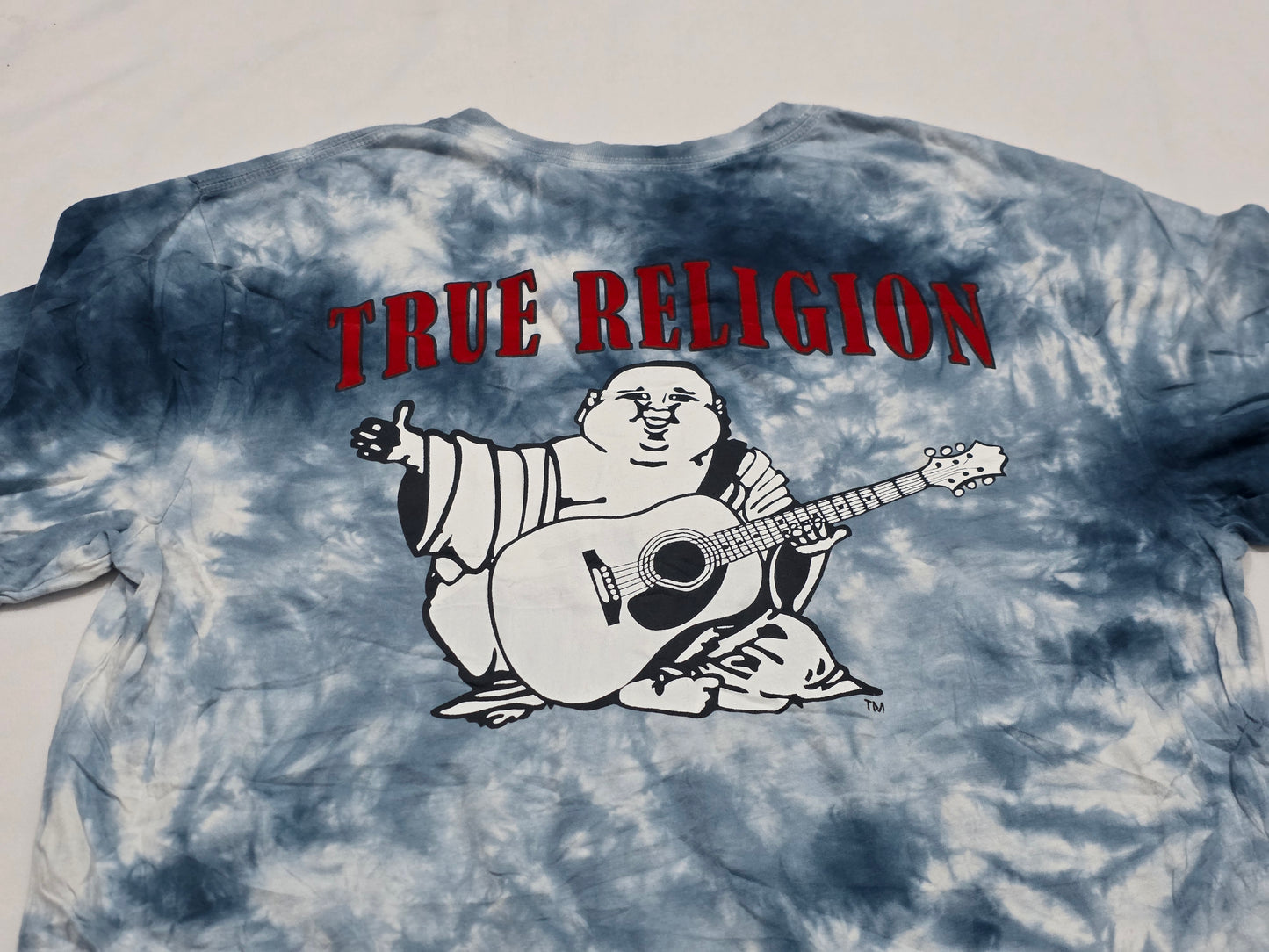 Playera True Religion Mediana M Azul Y Blanco (Usado)