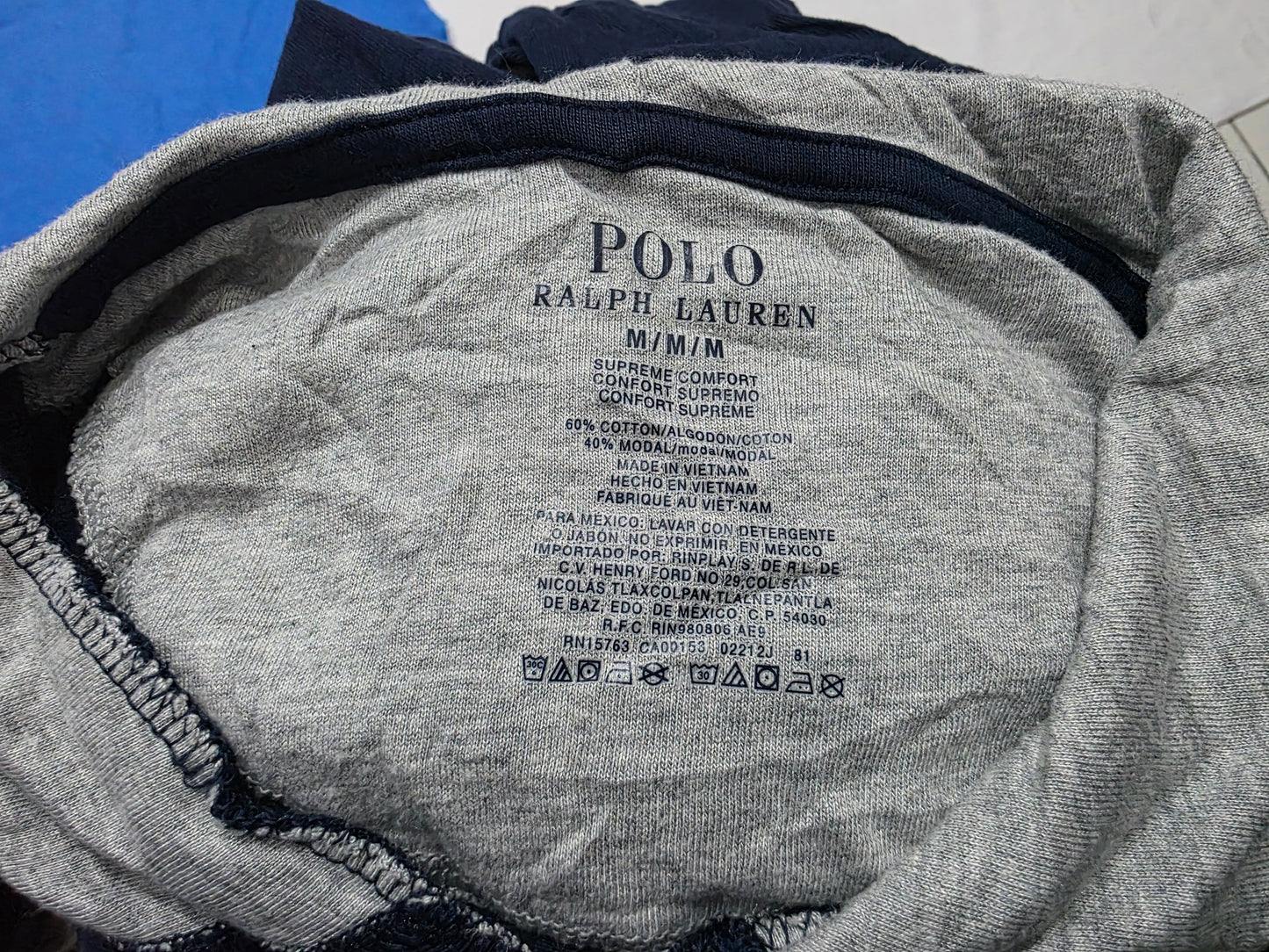 Playera Con Gorro Ralph Lauren Mediana M Azul Marino (Usado)