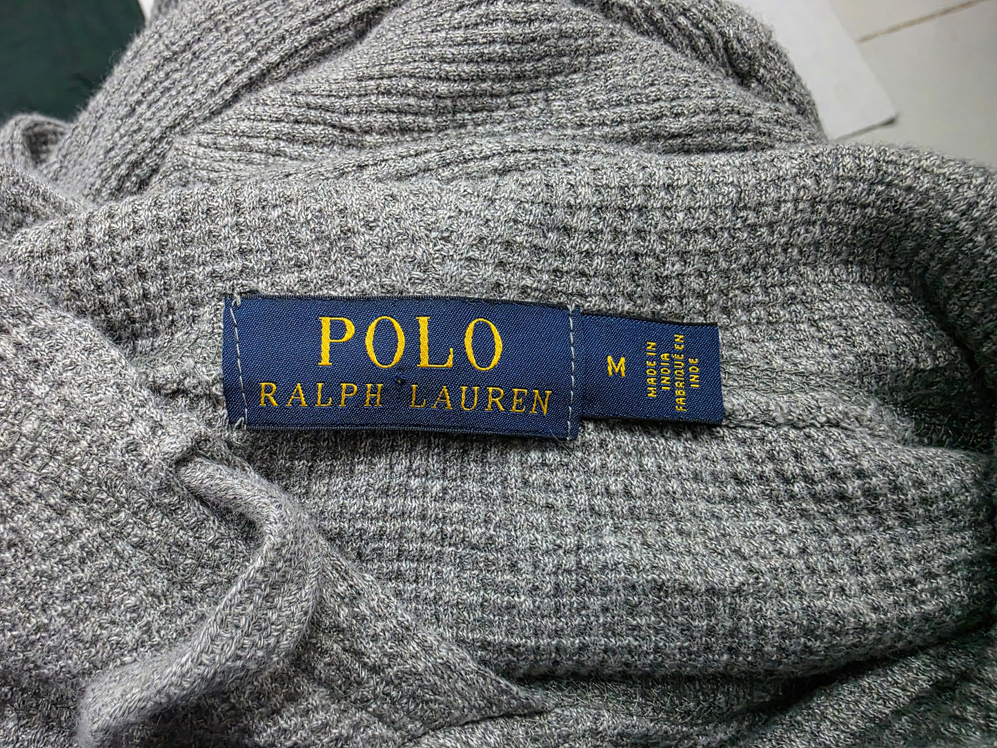 Sudadera Ralph Lauren Mediana M Gris Pony Negro (Usado)