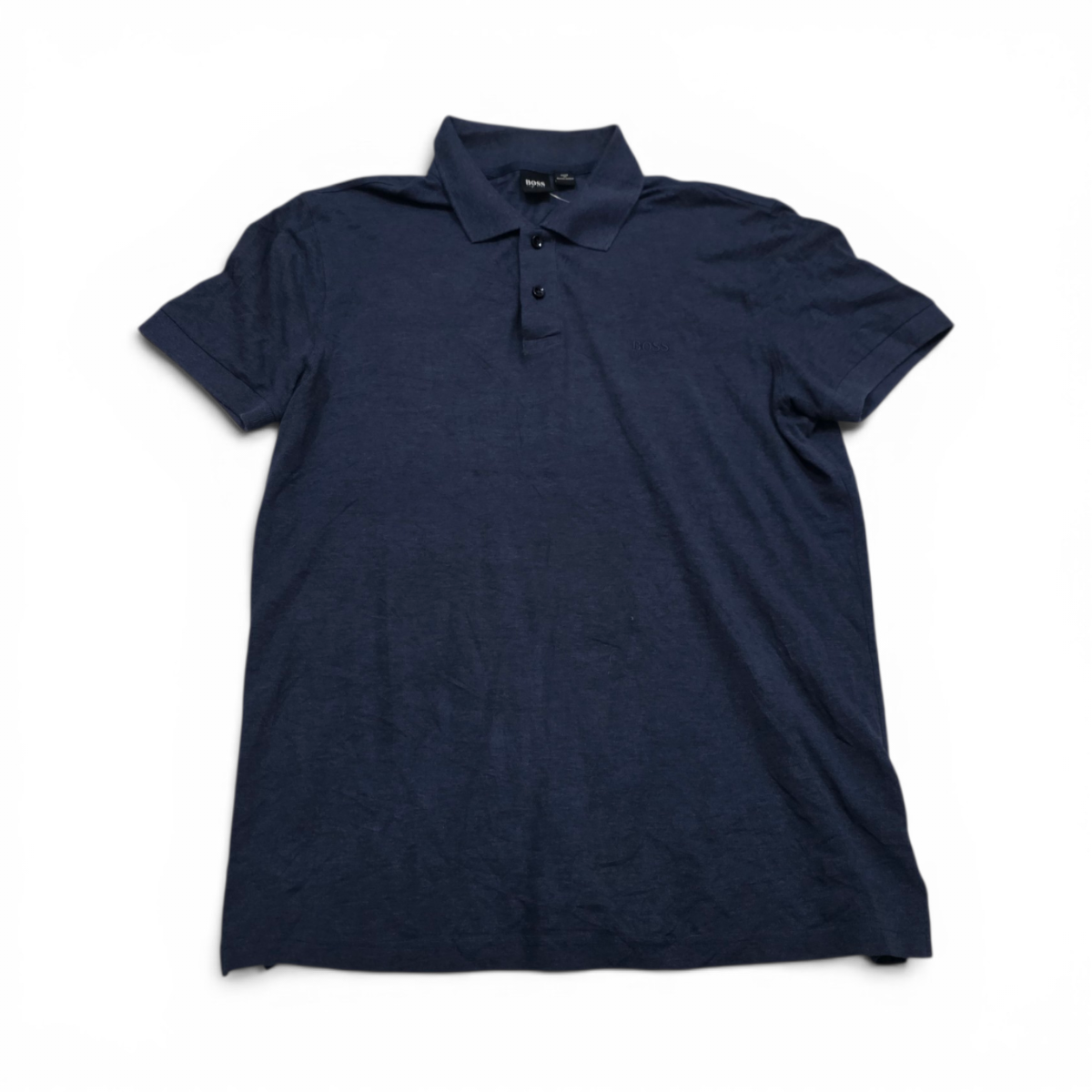 Playera Polo Boss Grande L Azul (Usado)