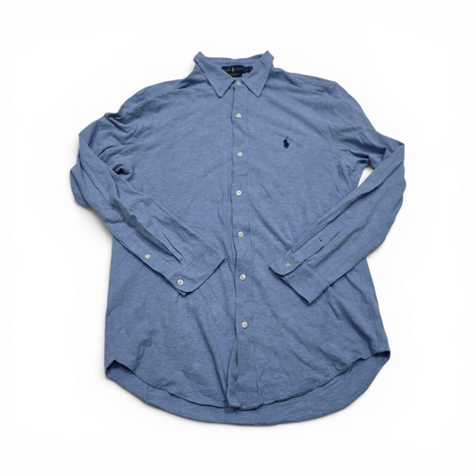 Camisa Ralph Lauren Grande L Featherweight Mesh Azul (Usado)