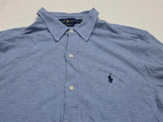 Camisa Ralph Lauren Grande L Featherweight Mesh Azul (Usado)