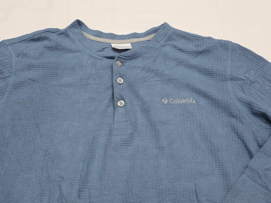Playera Manga Larga Columbia Grande L Azul (Usado)