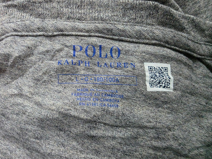 Playera Ralph Lauren Grande L Gris Pony Negro Manga Larga (Usado)