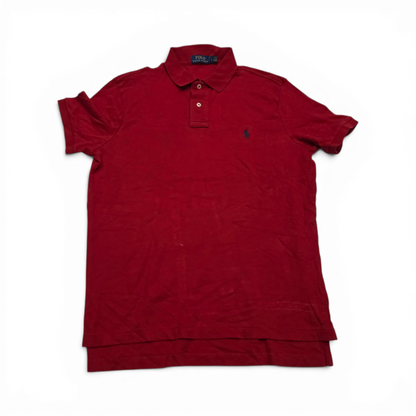 Playera Polo Ralph Lauren Grande L Rojo Pony Azul (Usado)