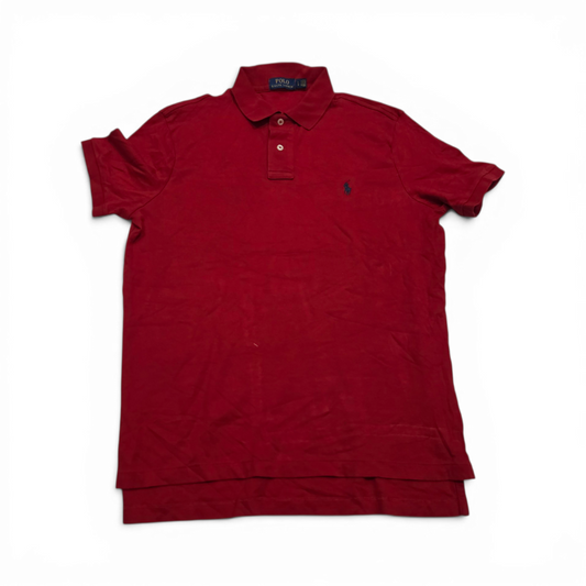 Playera Polo Ralph Lauren Grande L Rojo Pony Azul (Usado)
