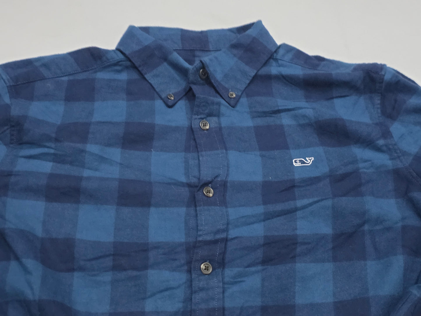 Camisa Vineyard Vines Grande L Cuadro Azul Franela (Usado)